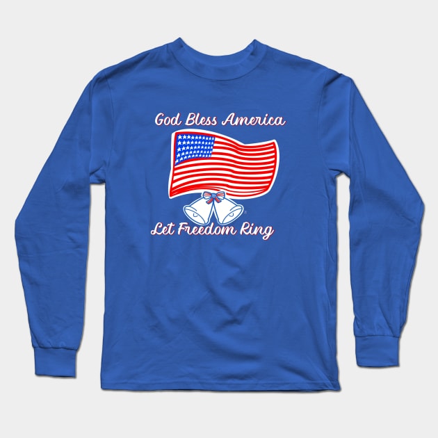 God Bless America Long Sleeve T-Shirt by Cagney James